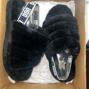 Black ugh slippers  size 6